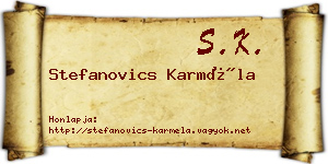 Stefanovics Karméla névjegykártya